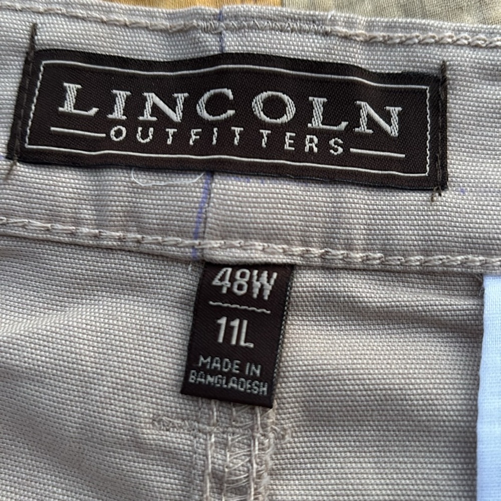 NWT Lincoln Outfitters Flex Cargo Tan Shale Shorts Men’s 48W Stain Resistant - Picture 15 of 16